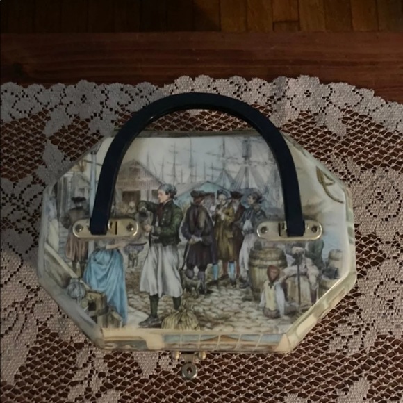 Vintage Decoupage purse - Picture 4 of 10